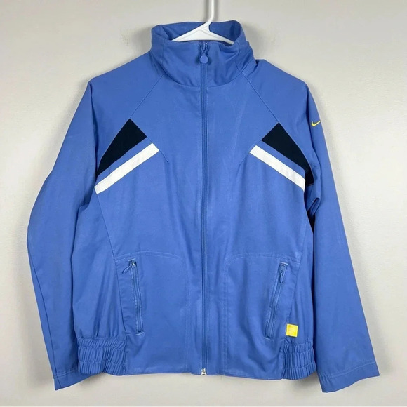 Vintage Y2K Nike Track Jacket Womens Large 12-14 PlayUp Full Zip Blue Periwinkle - Picture 1 of 12